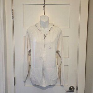 Women's White Stag Mid-Weight Zippered Cardigan Sweater HoodedLong Sleeve - XL